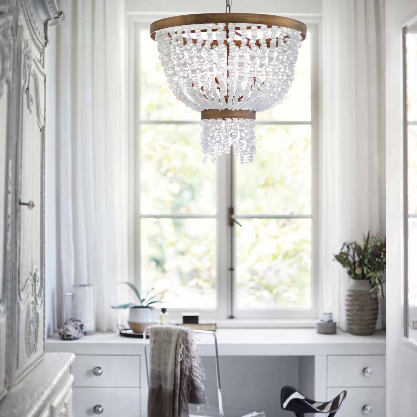 Dune Chandelier in living room.