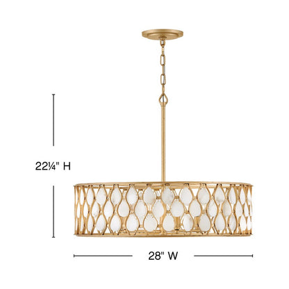 Estie Chandelier - line drawing.