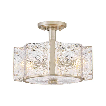Florian Semi Flush Mount Ceiling Light in Glacial (14.25-Inch).