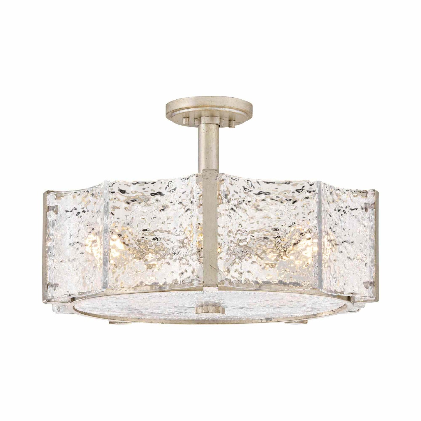 Florian Semi Flush Mount Ceiling Light in Glacial (20.25-Inch).