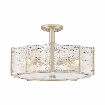 Florian Semi Flush Mount Ceiling Light in Glacial (20.25-Inch).