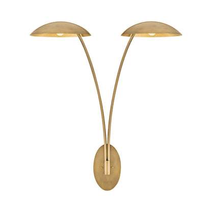 Glenn Wall Light in Gold Leaf.