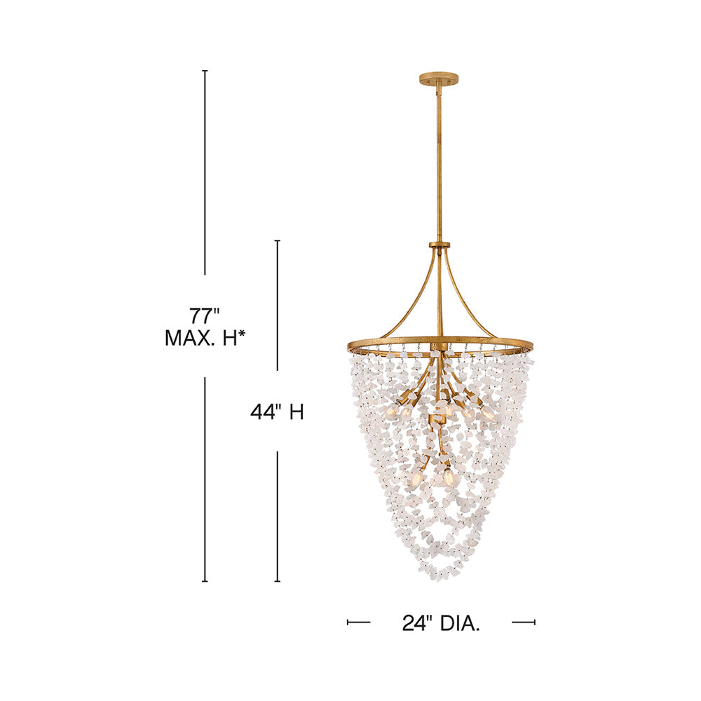 Myra Chandelier - line drawing.