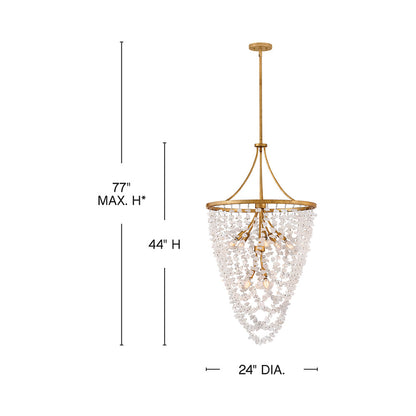 Myra Chandelier - line drawing.