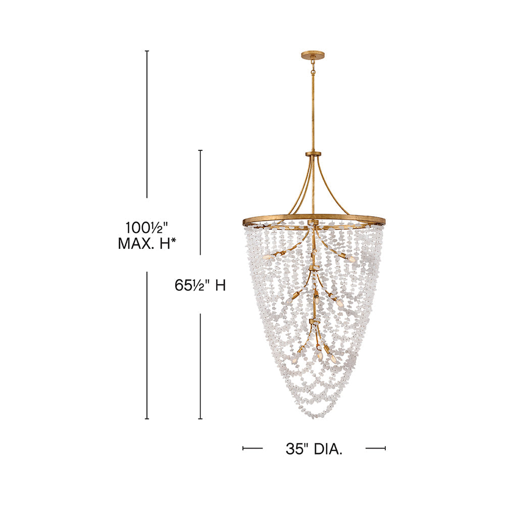 Myra Chandelier - line drawing.