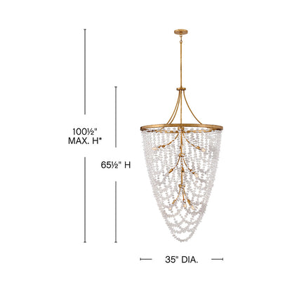 Myra Chandelier - line drawing.