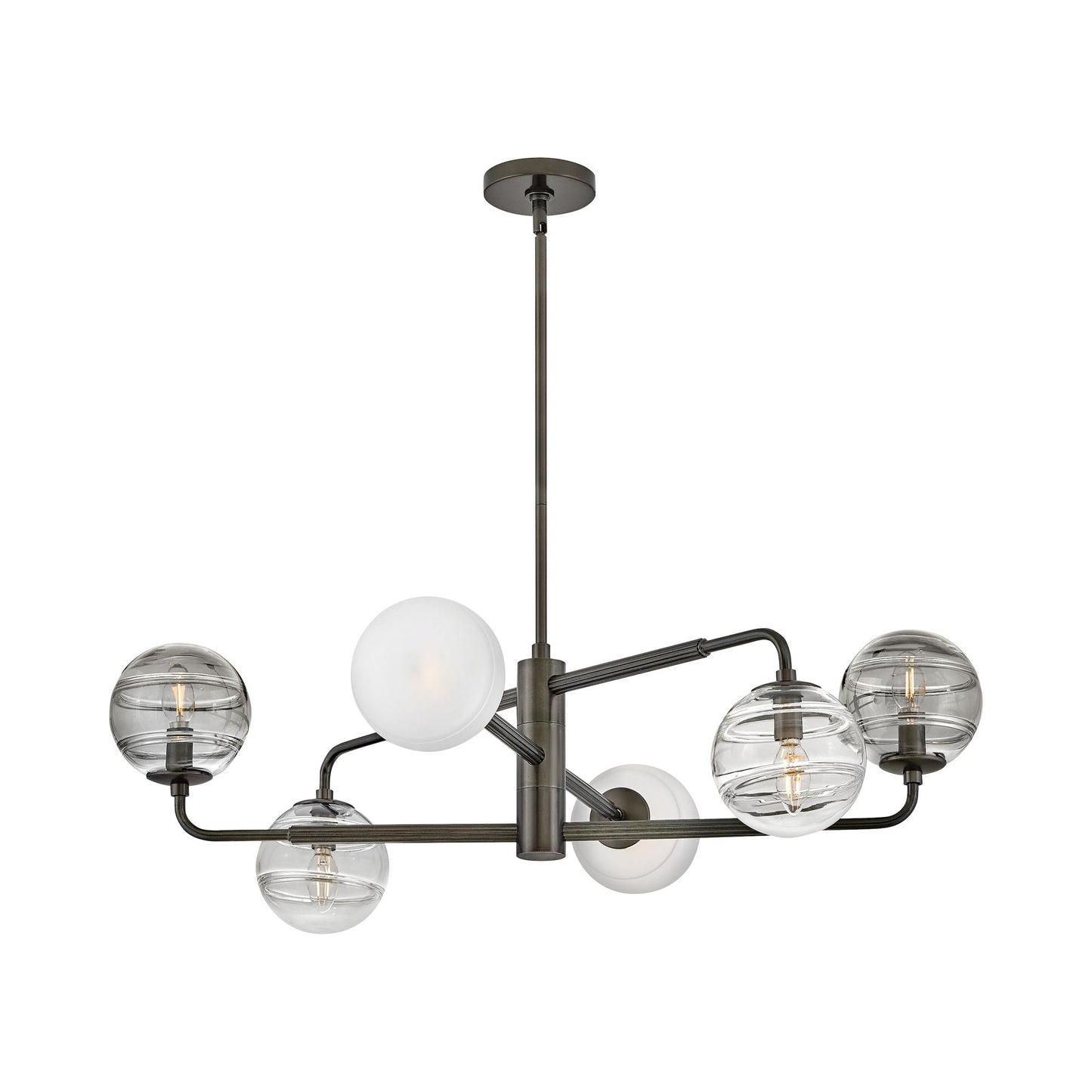 Oberon Chandelier in Black Oxide.