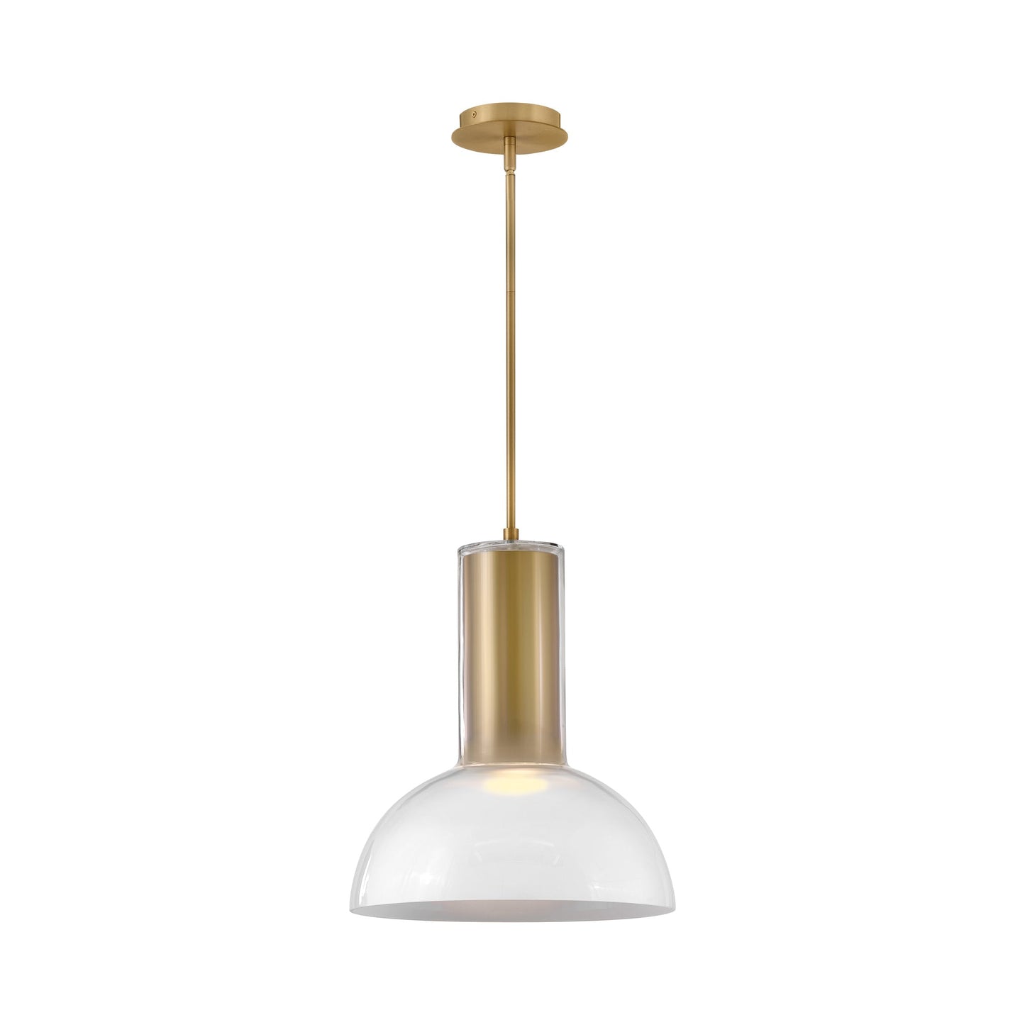Ombra Pendant Light in Lacquered Brass.