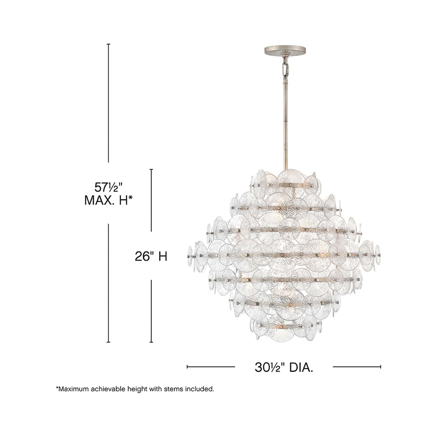 Rene Chandelier - line drawing.