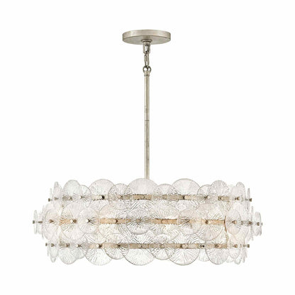 Rene Drum Chandelier in Glacial (Medium).