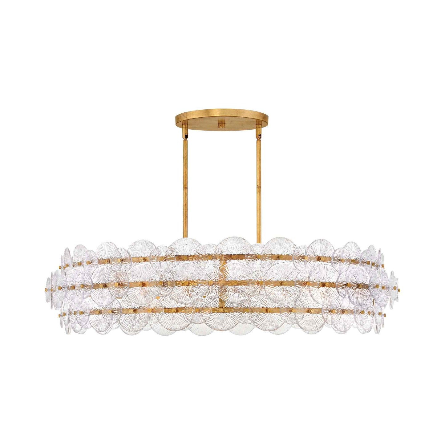 Rene Drum Chandelier in Distressed Brass (Large).