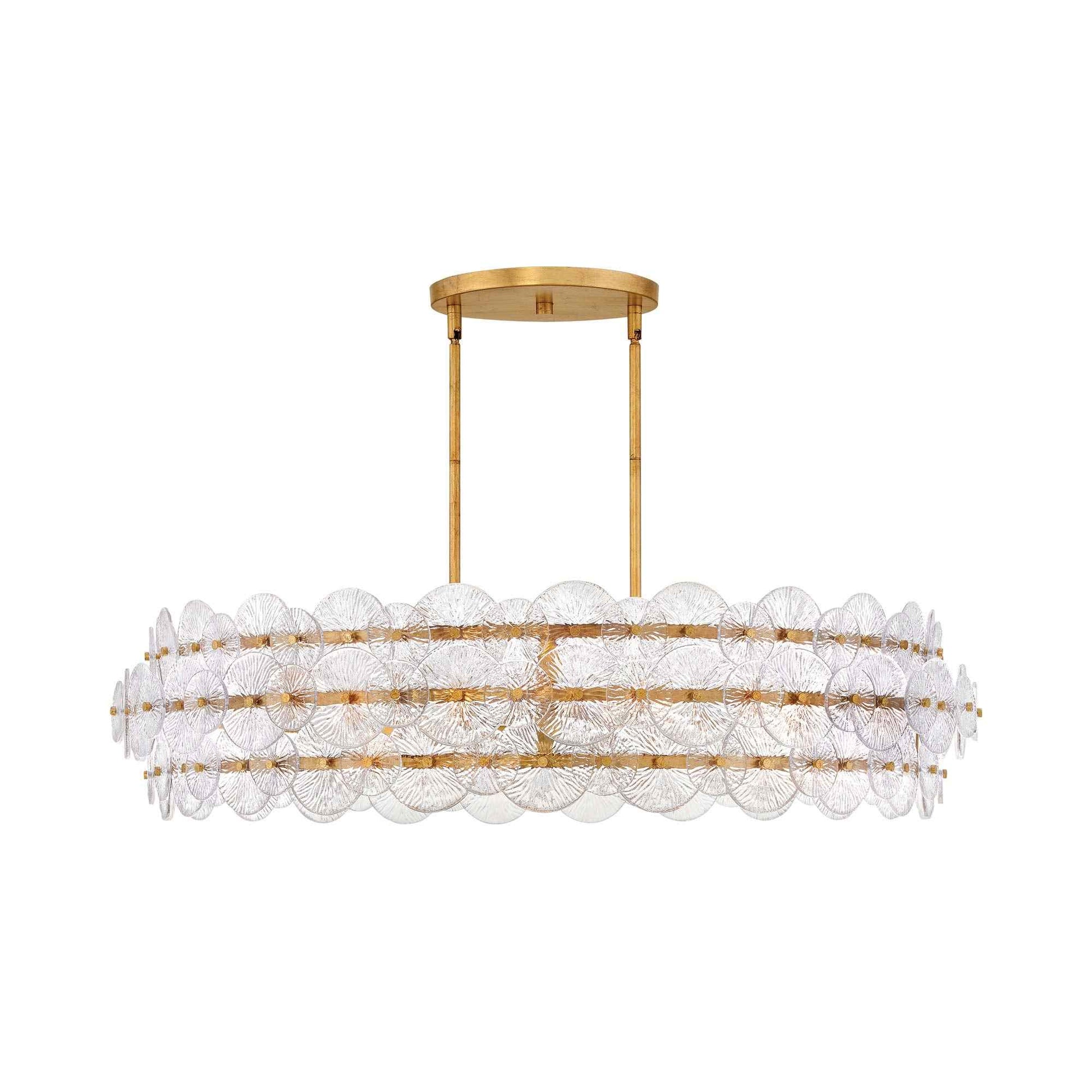 Rene Drum Chandelier in Distressed Brass (Large).
