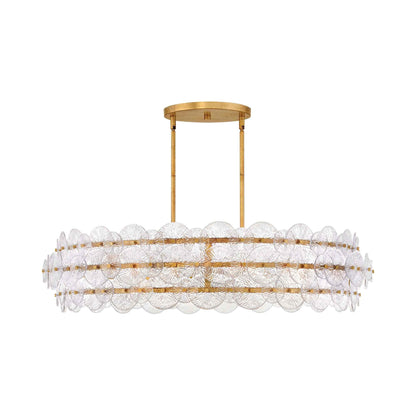 Rene Drum Chandelier in Distressed Brass (Large).