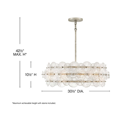 Rene Drum Chandelier - line drawing.
