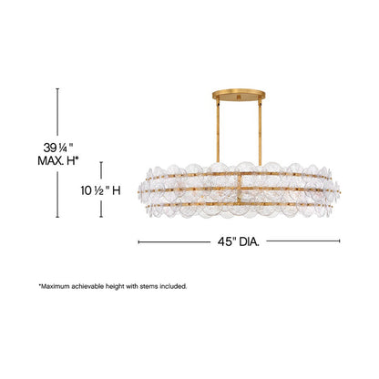 Rene Drum Chandelier - line drawing.