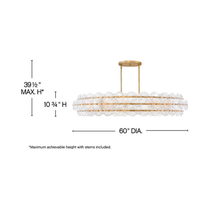 Rene Drum Chandelier - line drawing.