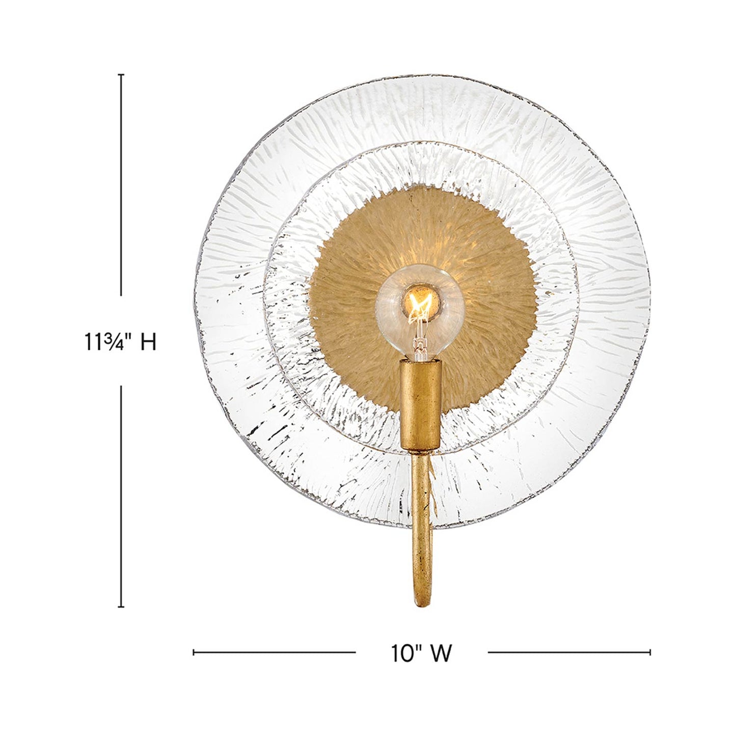 Rene Wall Light - line drawing.