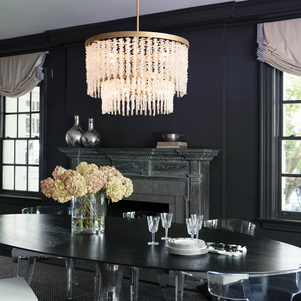 Rubina Chandelier in dining room.