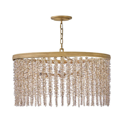 Rubina Convertible Chandelier in Light Amber Crystal.