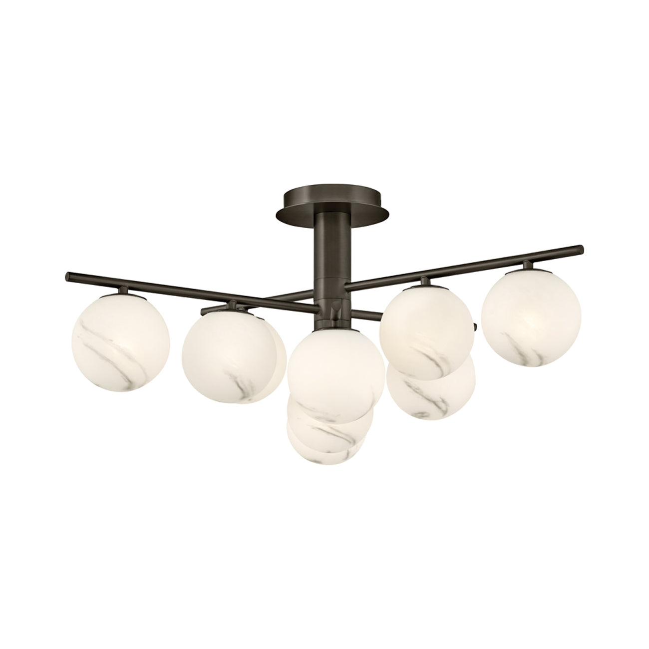 Selene Semi Flush Mount Ceiling Light in Black Oxide