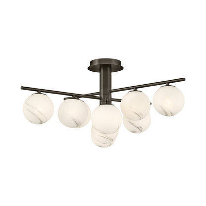 Selene Semi Flush Mount Ceiling Light in Black Oxide