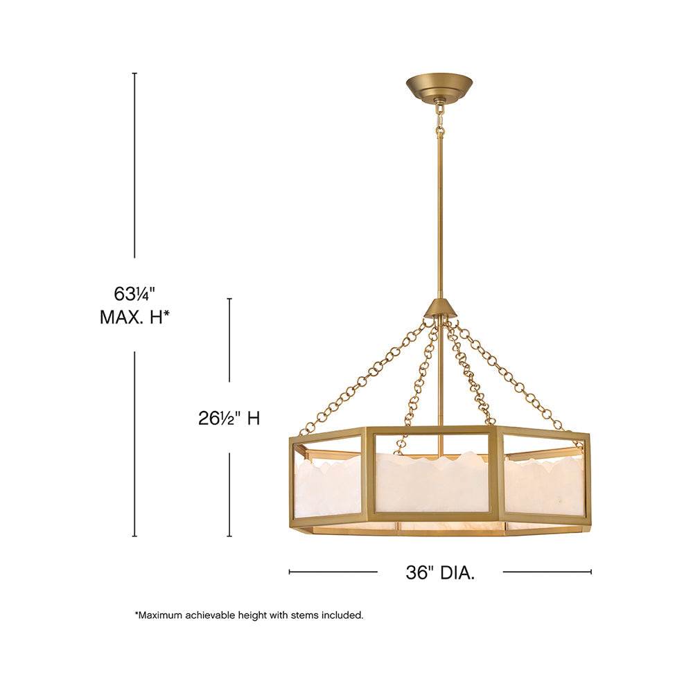 Veleta Chandelier - line drawing.
