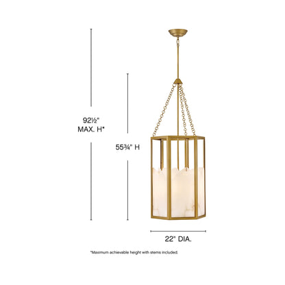 Veleta Pendant Light - line drawing.