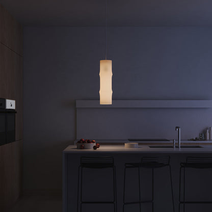Bamboo Pendant Light in kitchen.