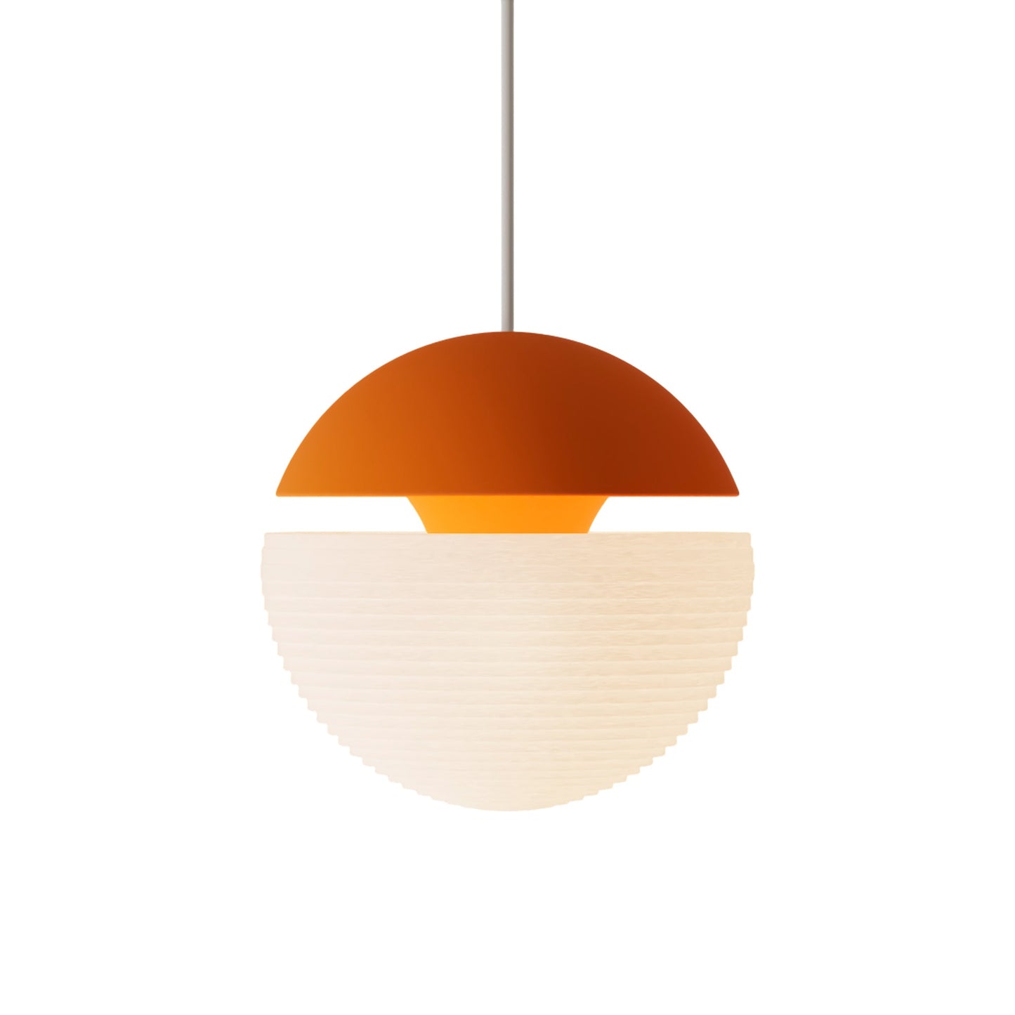 Cora 10259 Pendant Light in Persimmon/White.