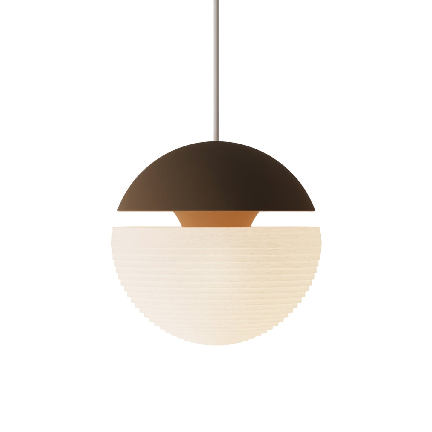 Cora 10259 Pendant Light in Walnut/White.