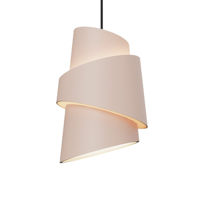 Croissant Pendant Light in Coral/Black.