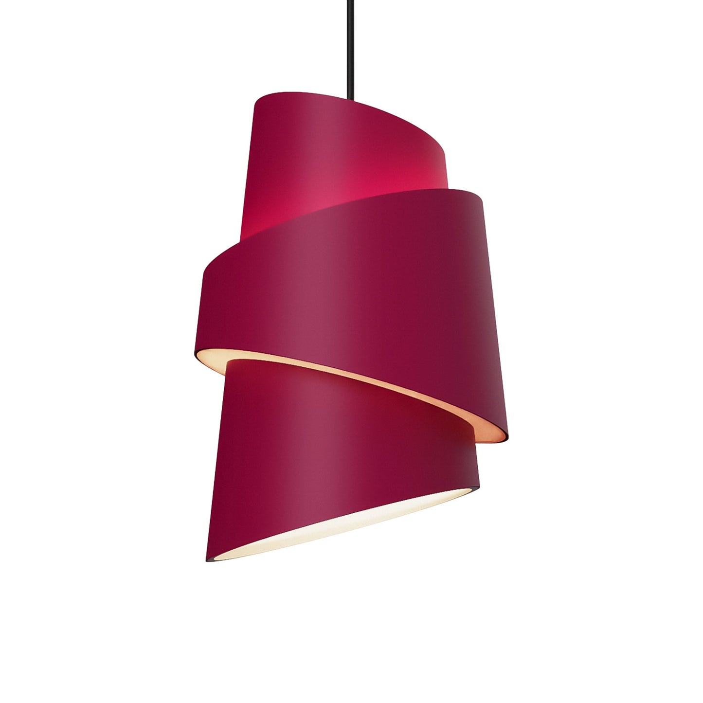Croissant Pendant Light in Hibiscus/Black.