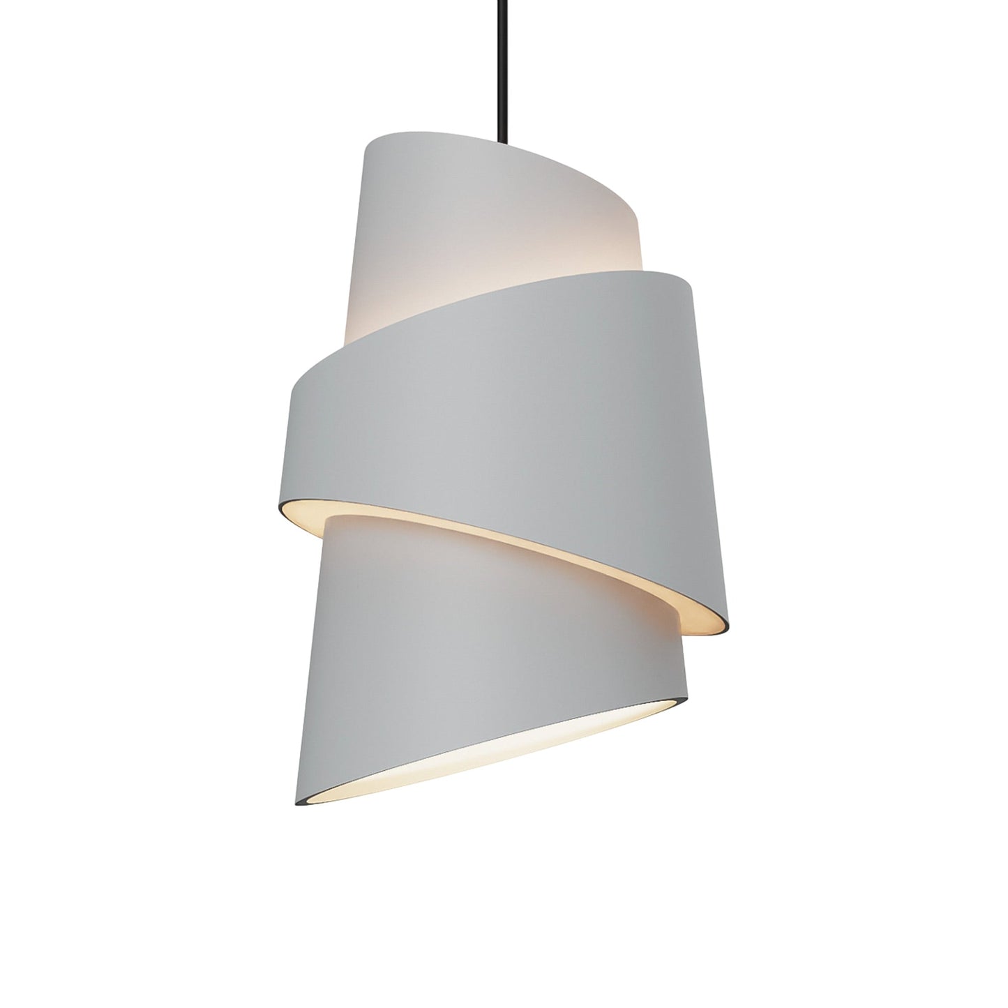 Croissant Pendant Light in Mist/Black.