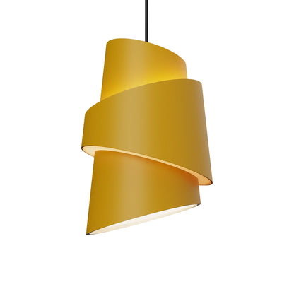 Croissant Pendant Light in Mustard/Black.