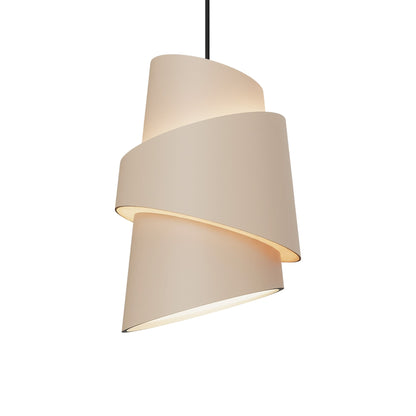 Croissant Pendant Light in Peach/Black.