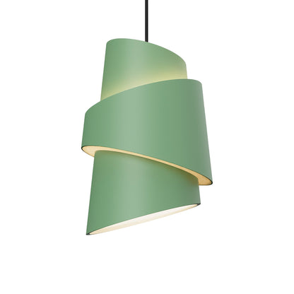 Croissant Pendant Light in Sage/Black.