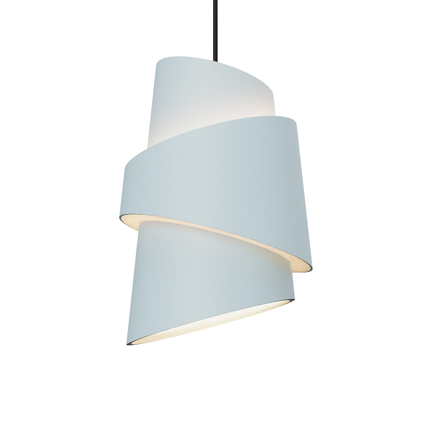 Croissant Pendant Light in Sky/Black.