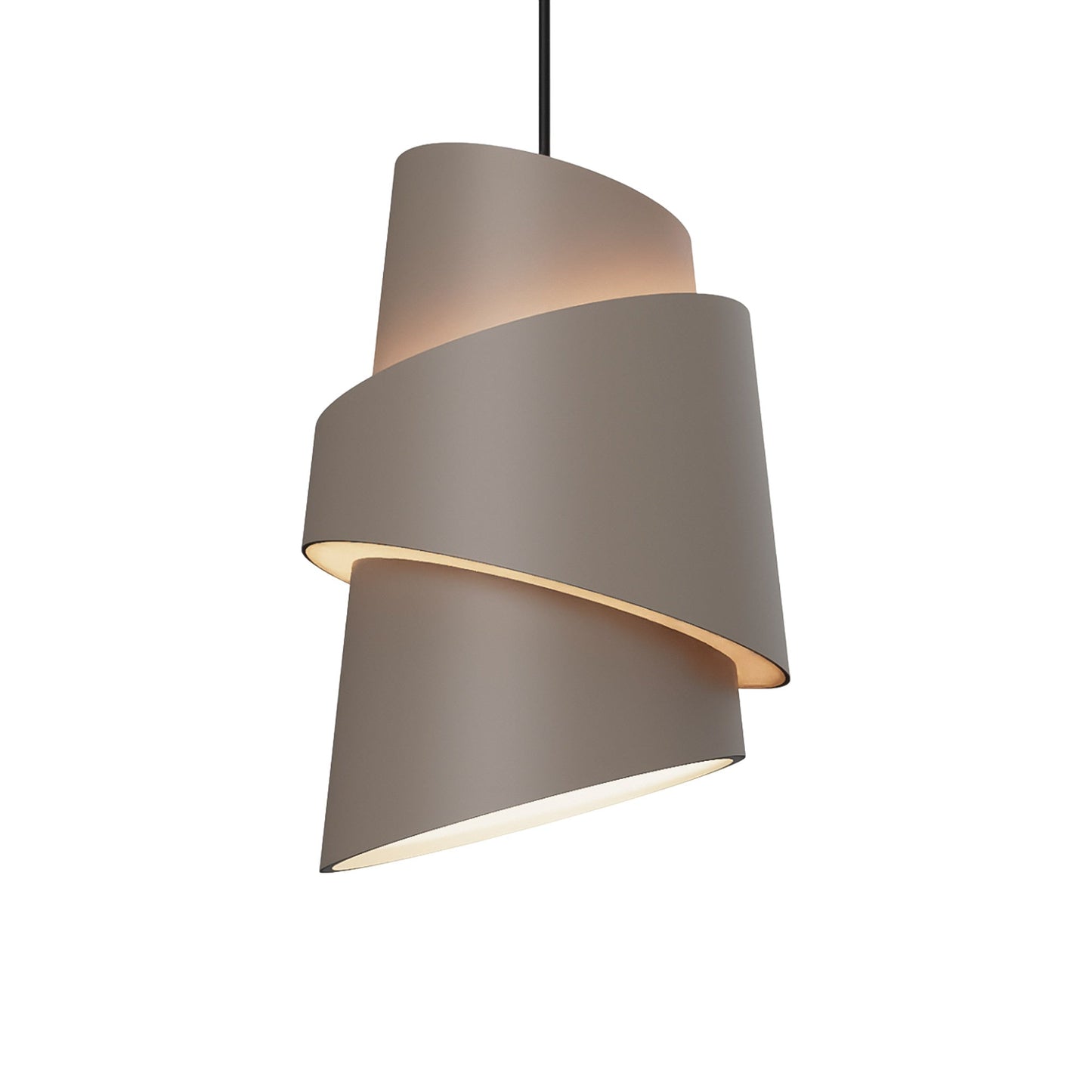 Croissant Pendant Light in Smoke/Black.