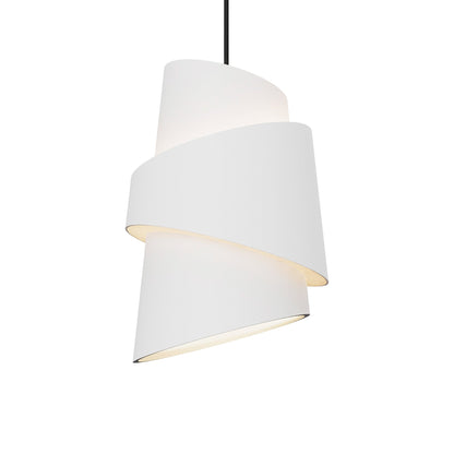Croissant Pendant Light in Snow/Black.