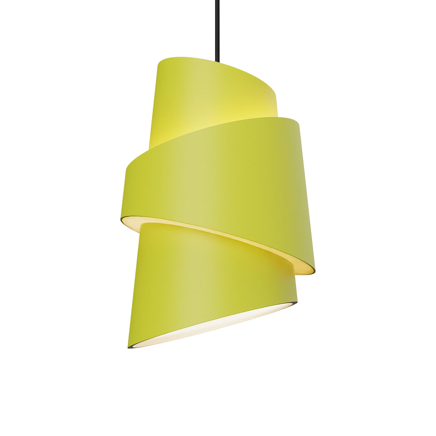 Croissant Pendant Light in Sprout/Black.