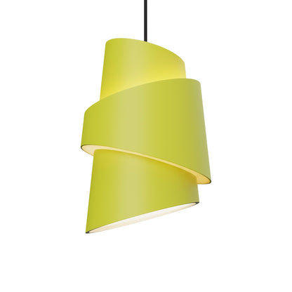 Croissant Pendant Light in Sprout/Black.