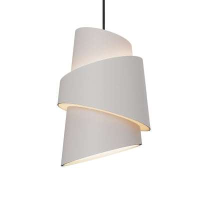 Croissant Pendant Light in Stone/Black.
