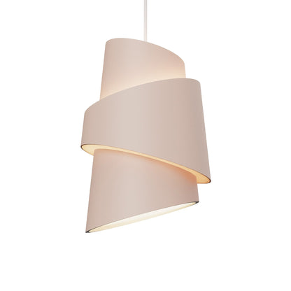 Croissant Pendant Light in Coral/White.