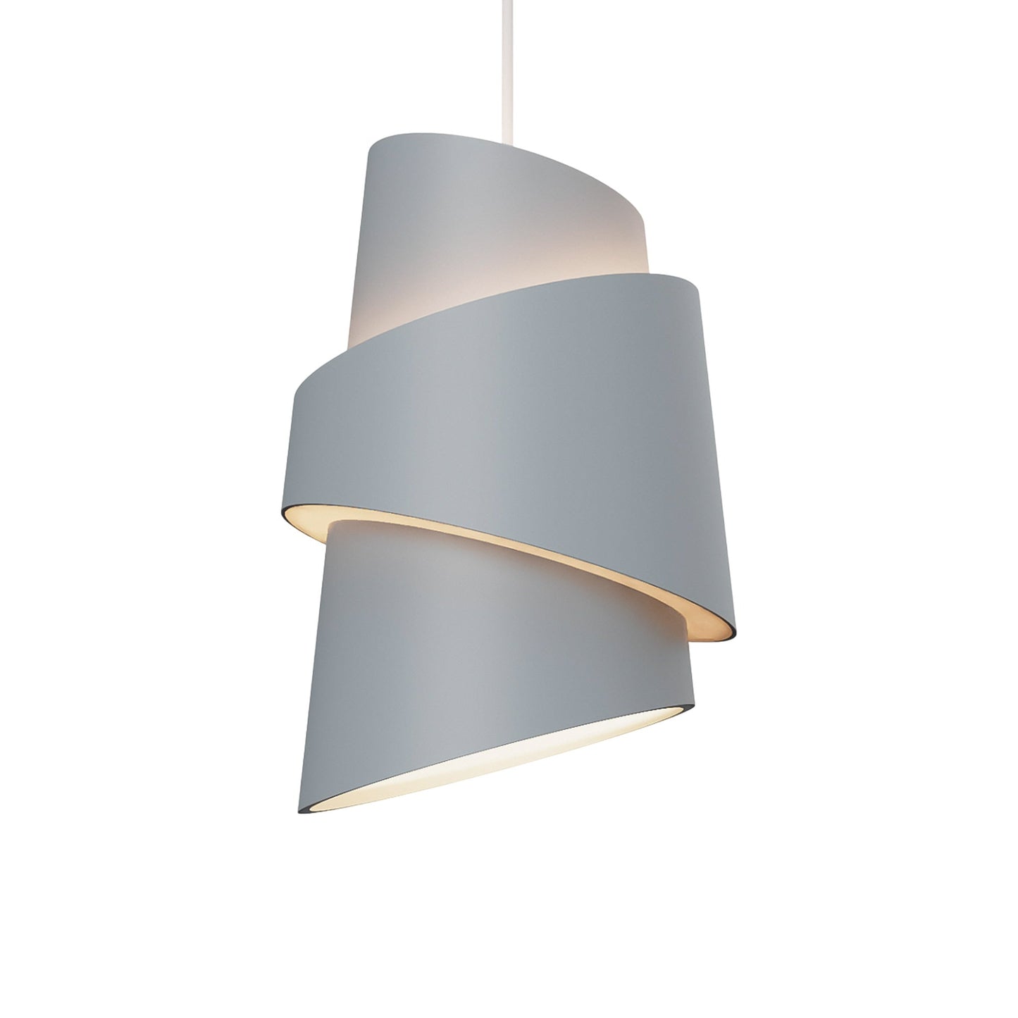Croissant Pendant Light in Fog/White.