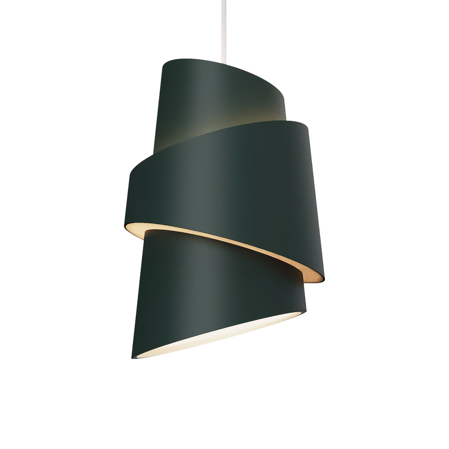 Croissant Pendant Light in Forest /White.