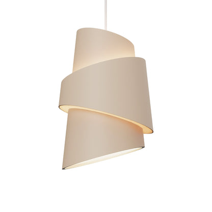 Croissant Pendant Light in Peach/White.