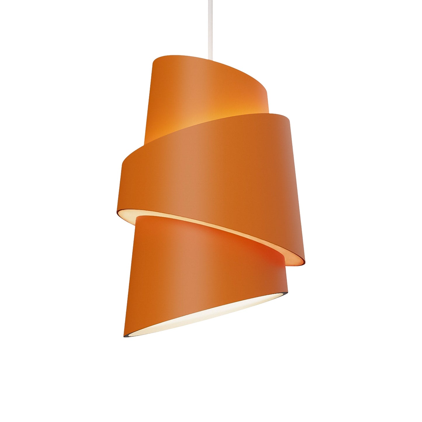 Croissant Pendant Light in Persimmon/White.