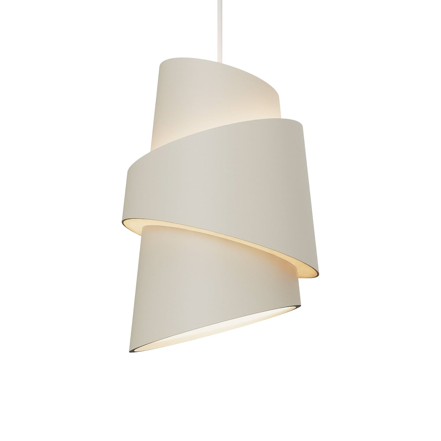 Croissant Pendant Light in Sand/White.
