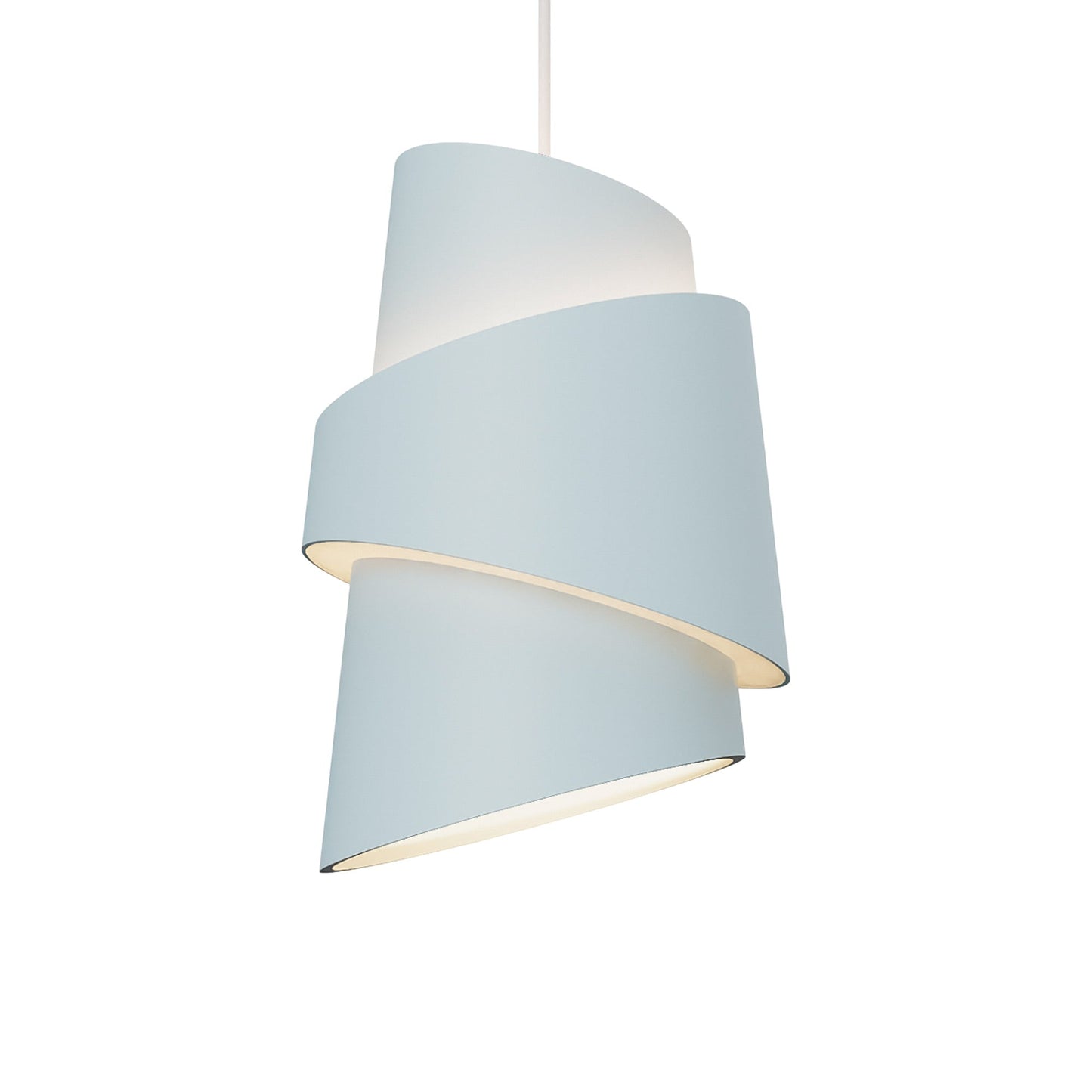 Croissant Pendant Light in Sky/White.