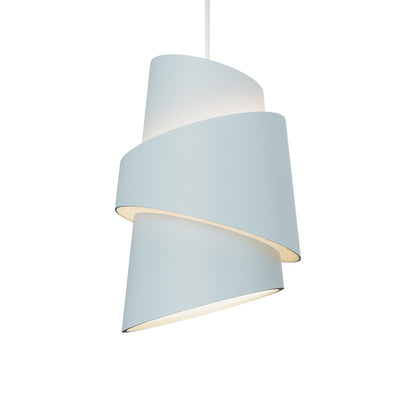 Croissant Pendant Light in Sky/White.